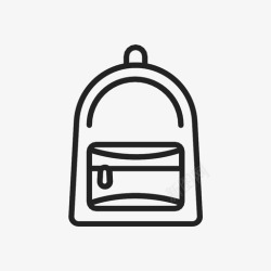 加背包背包旅行学校图标高清图片