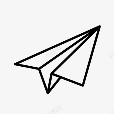 纸飞机纸张折纸图标图标