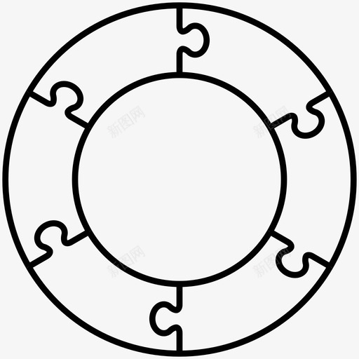 过程支撑圆圈图标svg_新图网 https://ixintu.com 信息图 信息图圆圈 图表 圆圈 块 拼图 支撑 联锁 过程 连接