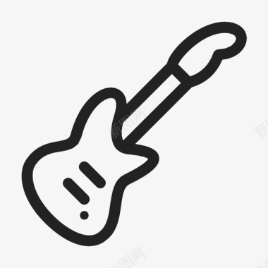 电吉他不乐器图标图标