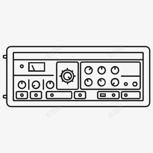 合成器终端声音图标svg_新图网 https://ixintu.com 乐器 仪表板 合成器 声音 太空回声 控制 控制台 效果 终端 罗兰