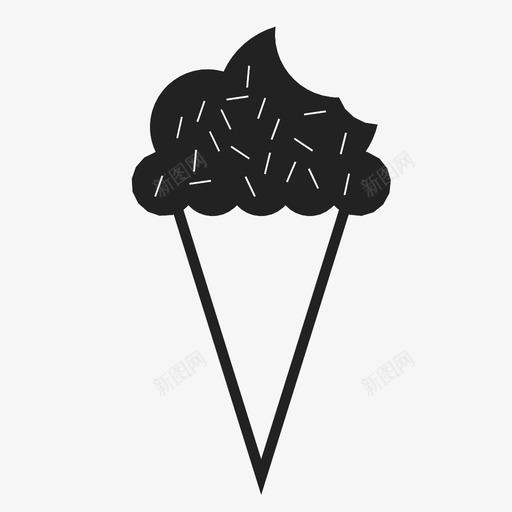 冰淇淋筒巧克力冷的图标svg_新图网 https://ixintu.com 冰淇淋筒 冷的 吃的 夏天的 巧克力 热的 甜的 食物