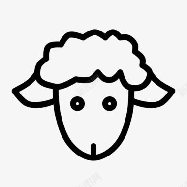 羊羔动物可爱图标图标