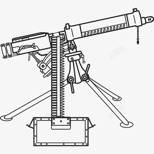 机枪战争出售图标svg_新图网 https://ixintu.com 不 出售 大胆 射击 战争 持枪 机枪 武器 黄金