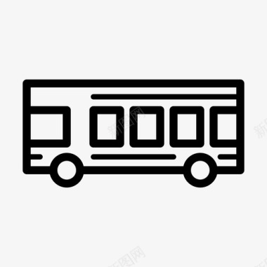 公共汽车接送教育图标图标