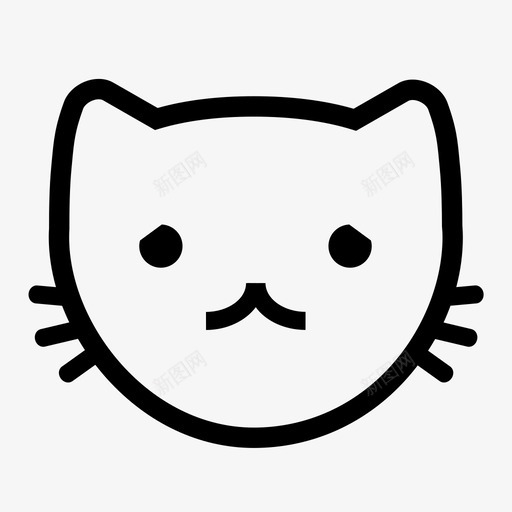 悲伤的小猫嘴眼睛图标svg_新图网 https://ixintu.com 动物 嘴 小猫表情 悲伤的小猫 猫 眼睛 笑脸 耳朵 表情