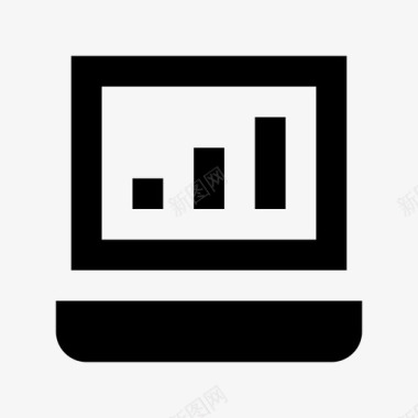 笔记本电脑网页和开发材料标图标图标