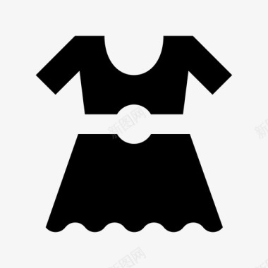 服装小女孩女孩连衣裙图标图标