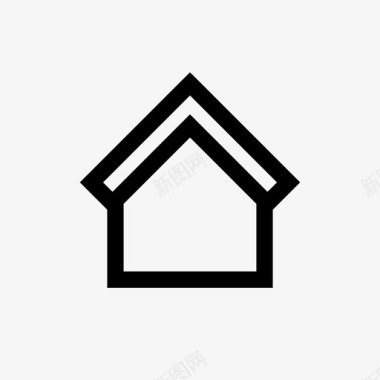 房屋框架建筑图标图标