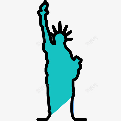 自由女神像展品纽约图标svg_新图网 https://ixintu.com 展品 文章 材料 物品 纽约 美国 自由女神像