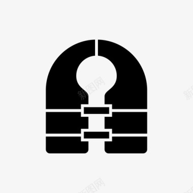 救生衣游泳安全图标图标