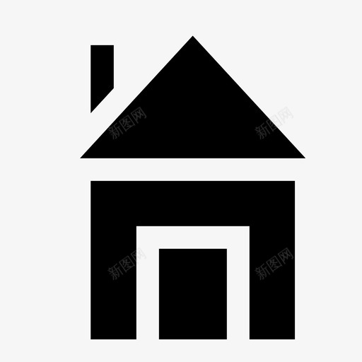 家企业住所图标svg_新图网 https://ixintu.com 企业 住所 商务服务卷3固体 地方 家 屋顶 房子 窗户 结构 门