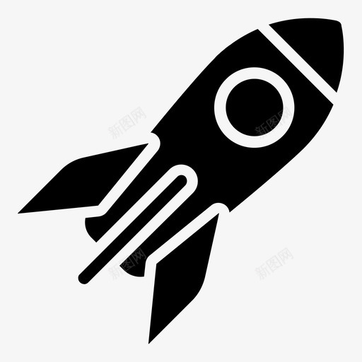 火箭探索导弹图标svg_新图网 https://ixintu.com 太空 太空旅行 导弹 探索 推进 火箭 航天飞机 轨道 飞船