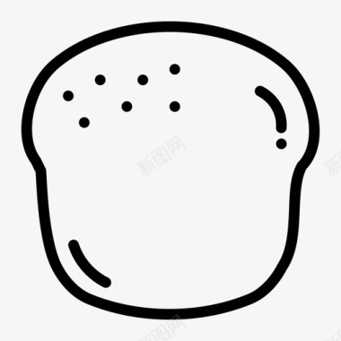 烤饼硬面包点心图标图标