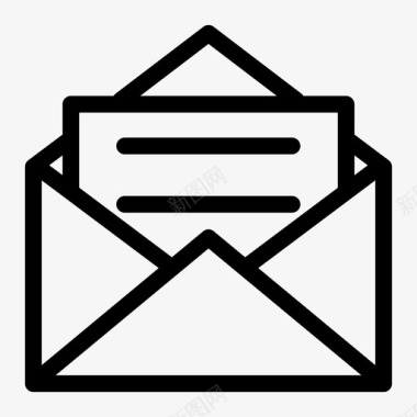 打开信封阅读邮件邮资图标图标
