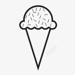 橘子糖冰淇淋筒夏天糖图标高清图片