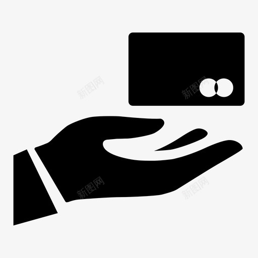 信用卡塑料货币贷款图标svg_新图网 https://ixintu.com 信用卡 塑料货币 手 电力 设施 贷款 金融 银行