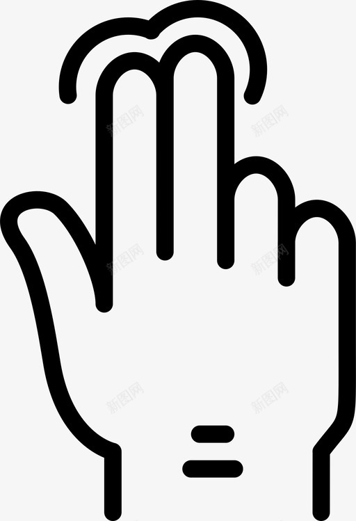 两个手指按点击双击图标svg_新图网 https://ixintu.com smashicons手势轮廓 两个手指按 动作 双击 手 手势 点击 触摸屏