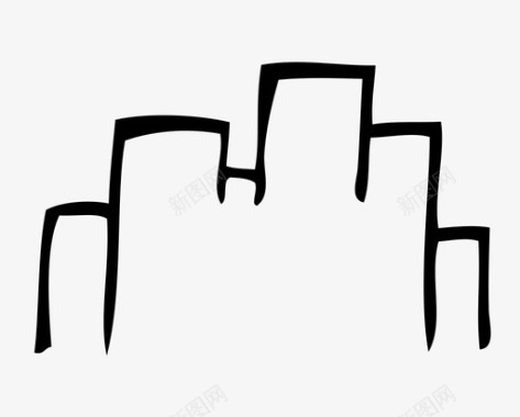 城市城镇塔楼图标图标