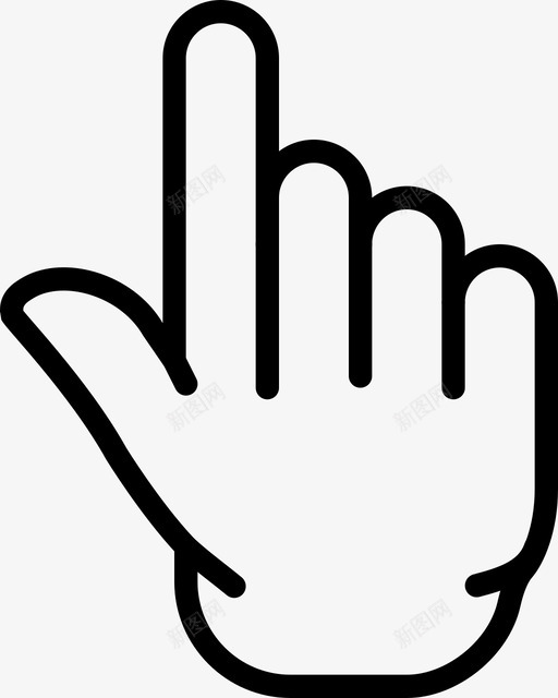 向上一看图标svg_新图网 https://ixintu.com 一 二 向上 手 手势 手指 方向 更高 注意 点击 看 砸图标手势轮廓