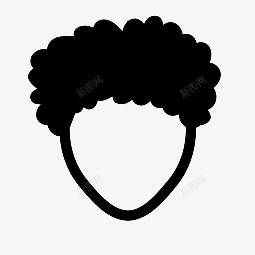 非洲裔短发不图标svg_新图网 https://ixintu.com 不 保留 出售 加粗 发型 短发 金色 非洲头发 非洲裔