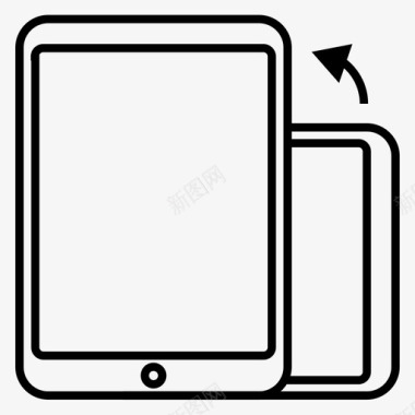 纵向定向平板电脑枢轴支架图标图标