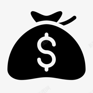 一袋钱货币符号图标图标