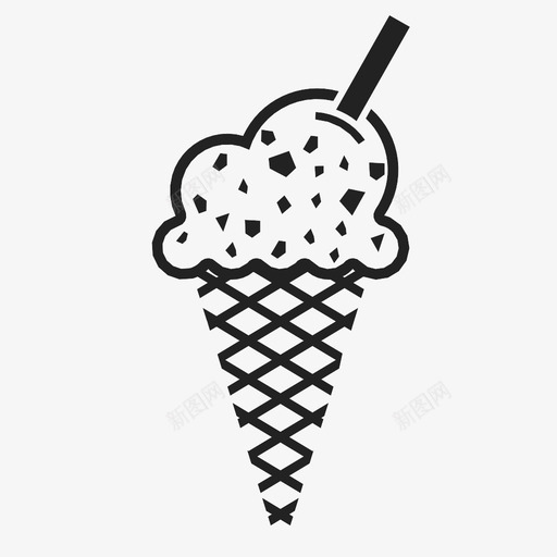 冰淇淋筒信号加图标svg_新图网 https://ixintu.com 信号 冰淇淋筒 冷的 加 另一个 夏天 多 甜点 食物