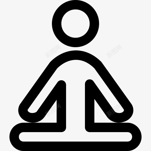 瑜伽放松练习图标svg_新图网 https://ixintu.com 冥想 和平 商务服务卷3 坐下 放松 瑜伽 精神 练习 身体 锻炼