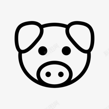 猪动物脏图标图标