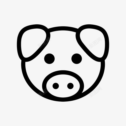 猪动物脏图标svg_新图网 https://ixintu.com 动物 动物和鸟线图标 哺乳动物 泥 猪 猪肉 粉红 肥 脏