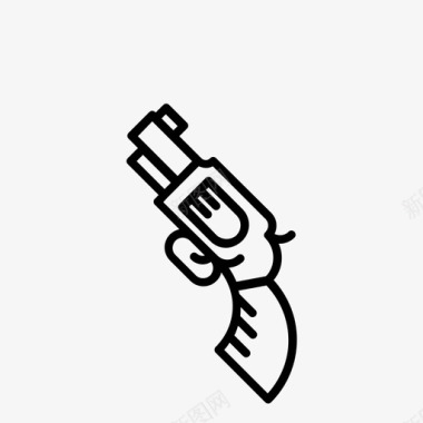 手枪砰子弹图标图标