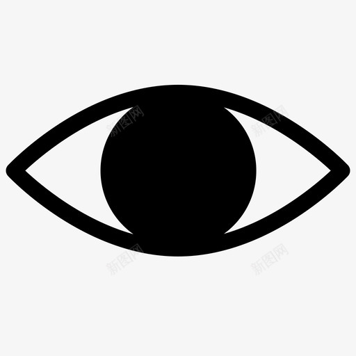 眼睛视线凝视图标svg_新图网 https://ixintu.com 凝视 看 看着 眼睛 聚焦 视线 黑暗