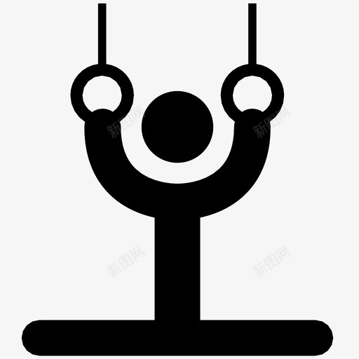 体操指针对开图标svg_新图网 https://ixintu.com 下 体操 体操环 健身 准确 对开 指针 正确 练习 运动员