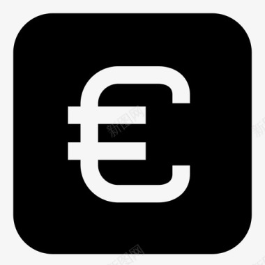 欧元符号银行现金图标图标