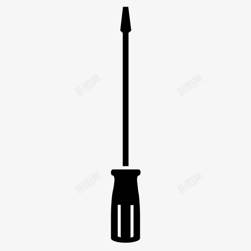 螺丝刀黑色工具图标svg_新图网 https://ixintu.com 螺丝刀 黑色工具