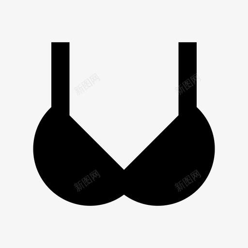 胸罩衣服材料固体图标svg_新图网 https://ixintu.com 固体图标 胸罩 衣服材料