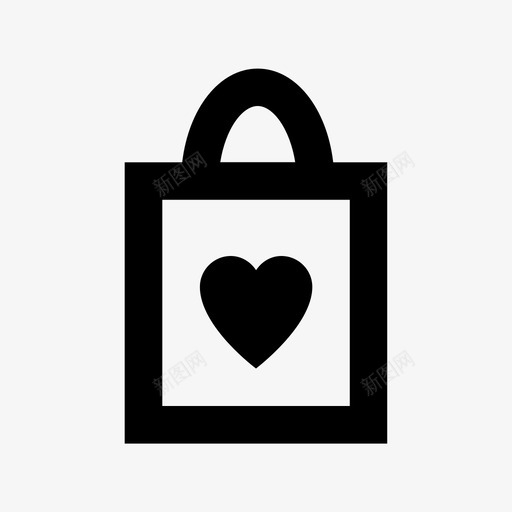 购物袋手提包消费图标svg_新图网 https://ixintu.com 商场 心形标志 手提包 消费 特别优惠 礼品优惠 货币 购物和零售材料图标 购物袋 零售
