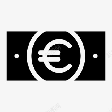 欧元支付交易货币图标图标