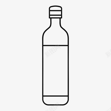 杜松子酒瓶子杜松子酒便携式图标图标