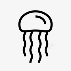 毒刺水母动物诱饵图标高清图片