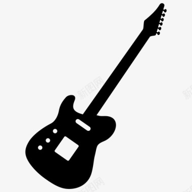 电吉他乐队乐器图标图标