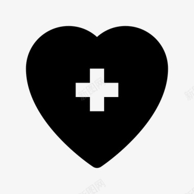 心脏护理医疗和健康材料图标图标
