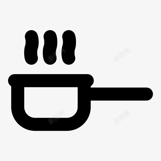 锅材料厨房图标svg_新图网 https://ixintu.com 厨房 展示件 材料 热 物品 碗 锅 陶器 食物烹饪轮廓粗体