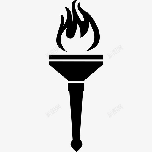 带火焰工具和器具的手电筒图标svg_新图网 https://ixintu.com 工具和器具的手电筒 带火焰