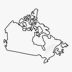 世界地图加拿大加拿大寒冷国家图标高清图片