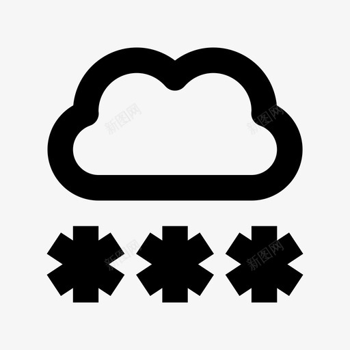 云密码云数据技术材质图标svg_新图网 https://ixintu.com 云密码 云数据技术材质图标