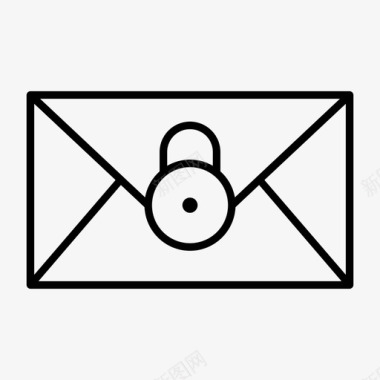 锁定电子邮件垃圾邮件安全图标图标