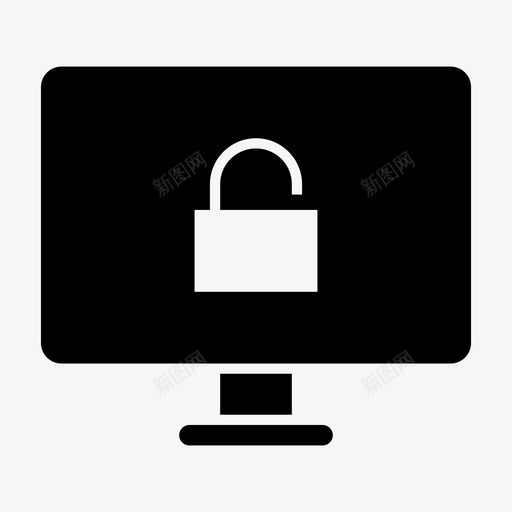 显示器解锁智能电视安全图标svg_新图网 https://ixintu.com 个人电脑 使用 安全 密码 打开挂锁 显示器解锁 显示电脑 智能电视 液晶显示器 设备