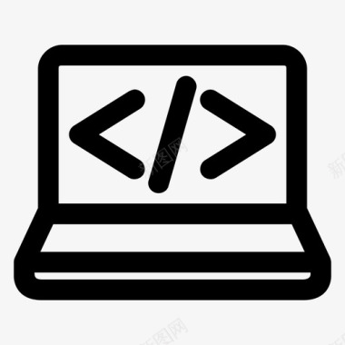 代码笔记本电脑屏幕警告屏幕保护程序图标图标